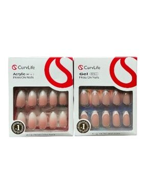 CurvLife Gel and Acrylic Press On Nails New!